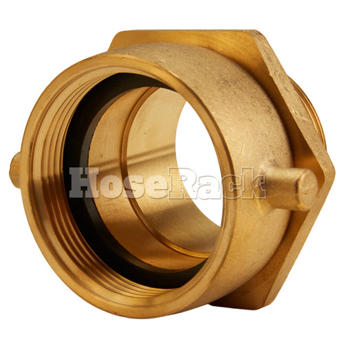 Brass 2 1/2" Swivel Female NH to 2 1/2" Male NPT (Pin Lug)