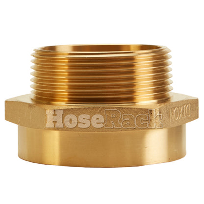 Brass 4" Female NH to 4" Male NPT (Hex)