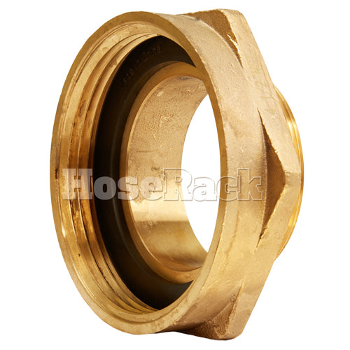 Brass 4 1/2" Female NH to 4" Male NPT (Hex)