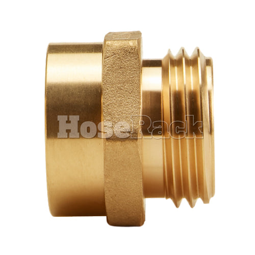 Brass 1" Female NPT to 1" Male NH (Hex)