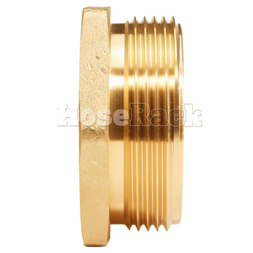 Brass 1 1/2" Female NPT to 2 1/2" Male NH (Hex)