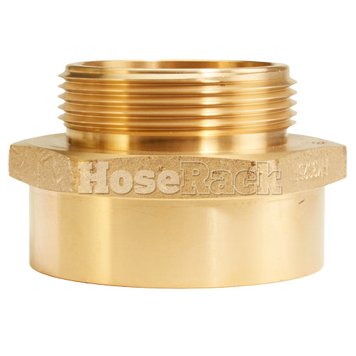 Brass 3" Female NPT to 2 1/2" Male NH (Hex)