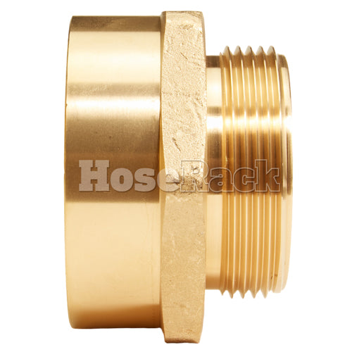 Brass 3" Female NPT to 2 1/2" Male NH (Hex)
