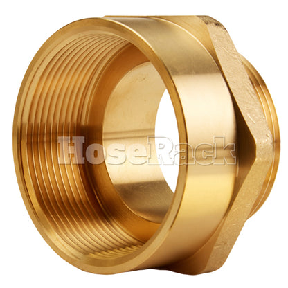 Brass 3" Female NPT to 2 1/2" Male NH (Hex)