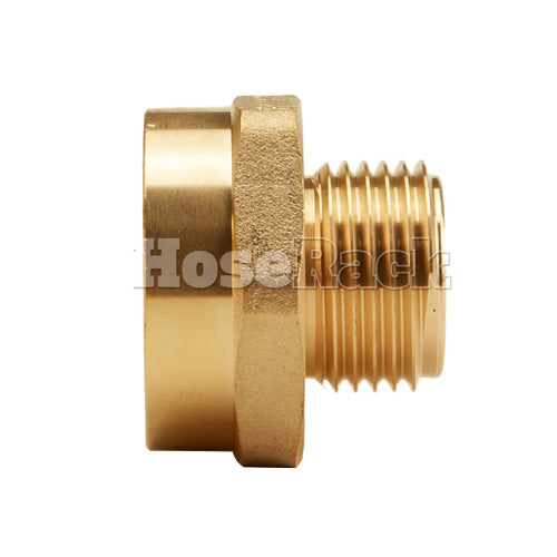 Brass 1" Female NPSH to Male GHT (Hex)