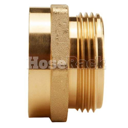 Brass 1 1/2" Female NPT to 1 1/2" Male NYFD (Hex)