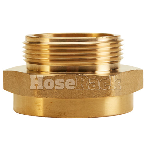 Brass 2 1/2" Female NYC to 2 1/2" Male NH (Hex)