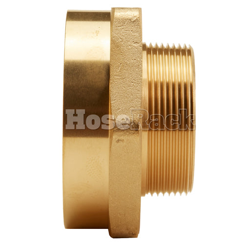 Brass 2 1/2" Female NYFD to 1 1/2" Male NPT (Hex)