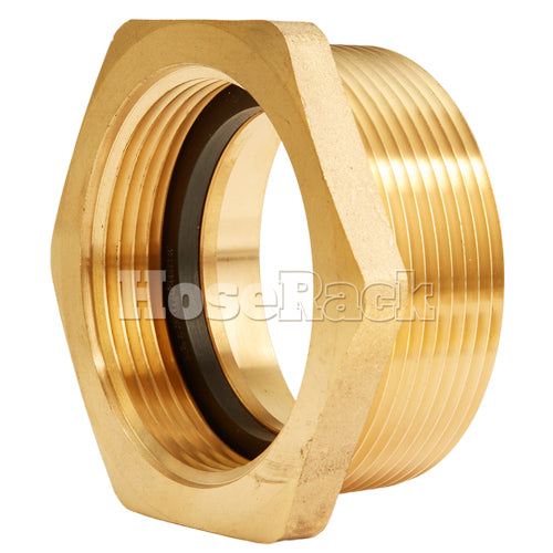 Brass 2 1/2" Female NYFD to 3" Male NPT (Hex)