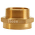 Brass 1 1/2" Female NH to 1 1/2" Male NPT (Hex)