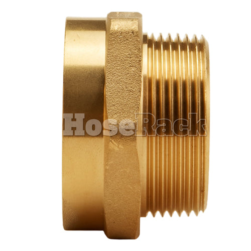 Brass 1 1/2" Female NH to 1 1/2" Male NPT (Hex)