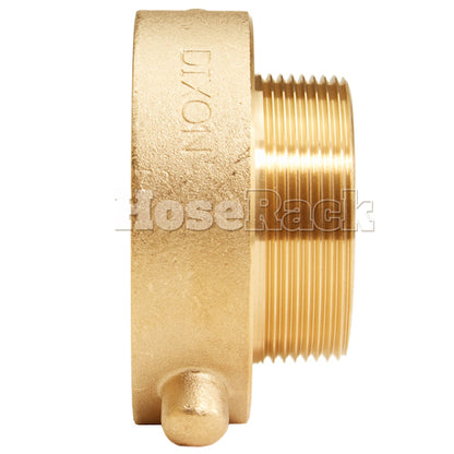 Brass 2 1/2" Female NH to 2" Male NPT (Pin Lug)