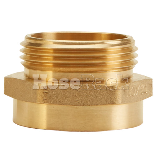 Brass 1 1/2" Female NPT to 1 1/2" Male NH / NST (Hex)