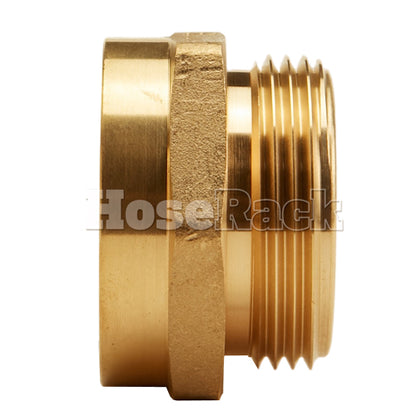 Brass 1 1/2" Female NPSH to 1 1/2" Male NH / NST (Hex)