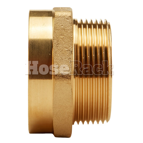 Brass 1 1/2" Female NPSH to 1 1/2" Male NPT (Hex)