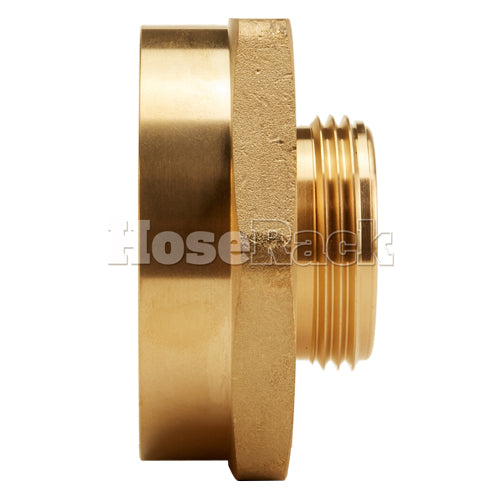 Brass 2 1/2" Female NH to 1 1/2" Male NH (Hex)