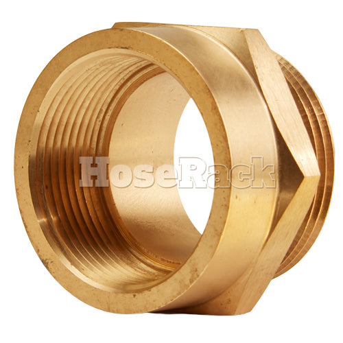 Brass 1 1/2" Female NPT to 1 1/2" Male NH / NST (Hex) - USA