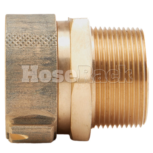 Brass 1 1/2" Swivel Female NH to 1 1/2" Male NPT (Rocker Lug) - USA