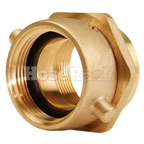 Brass 1 1/2" Swivel NH to 1 1/2" Rigid NPT Double Female