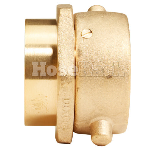 Brass 1 1/2" Swivel NH to 1 1/2" Rigid NPT Double Female