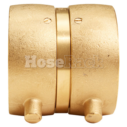 Brass 2 1/2" Swivel NH to 2 1/2" Swivel NH Double Female