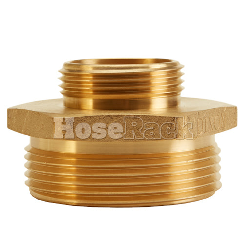 Brass 2 1/2" NH to 1 1/2" NH Double Male (Hex)