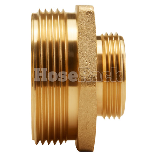 Brass 2 1/2" NH to 1 1/2" NH Double Male (Hex)