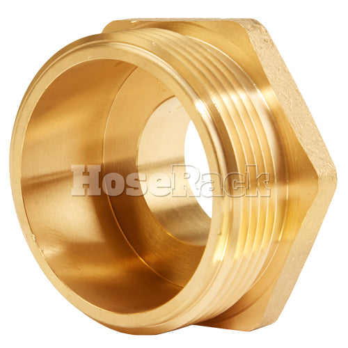 Brass 2 1/2" NH to 1 1/2" NH Double Male (Hex)