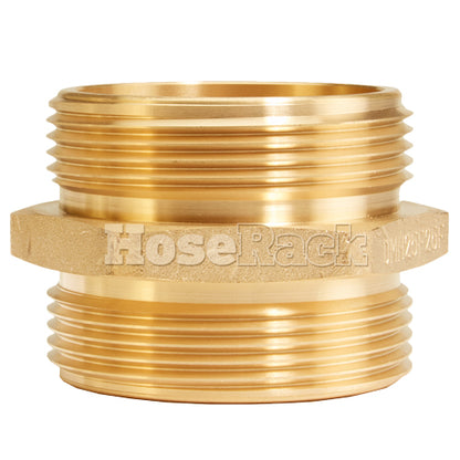 Brass 2 1/2" NH to 2 1/2" NH Double Male (Hex)