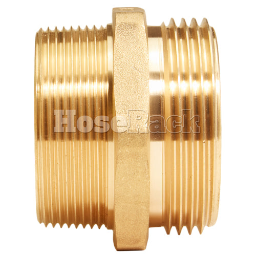 Brass 4" NH to 4" NPT Double Male (Hex)