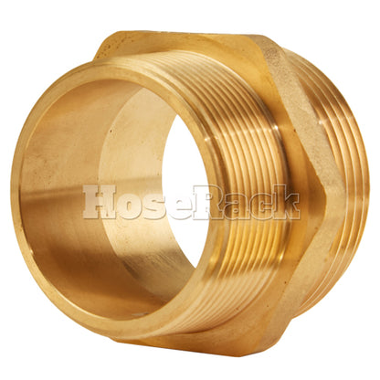 Brass 4" NH to 4" NPT Double Male (Hex)