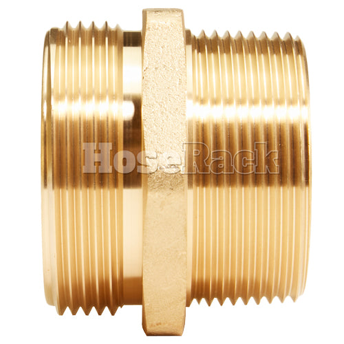 Brass 2 1/2" NH to 2 1/2" NPT Double Male (Hex)