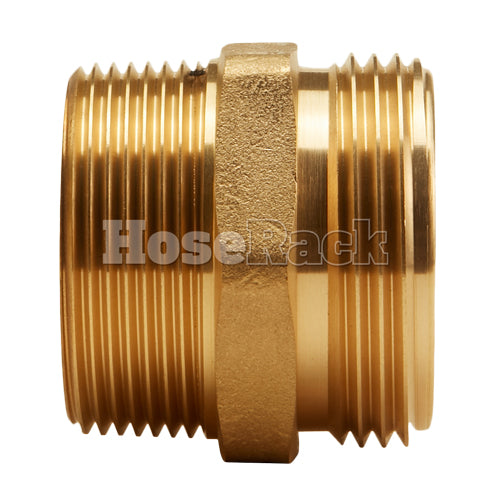 Brass 1 1/2" NH to 1 1/2" NPT Double Male (Hex)