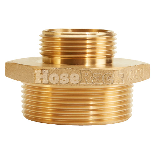 Brass 2 1/2" NPT to 2" NPSH Double Male (Hex)