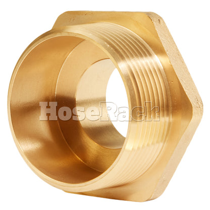 Brass 2 1/2" NPT to 2" NPSH Double Male (Hex)