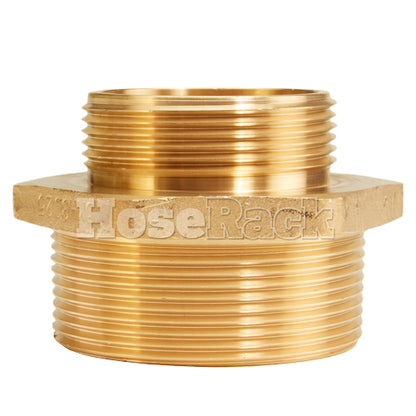 Brass 3" NPT to 2 1/2" NPSH Double Male (Hex)