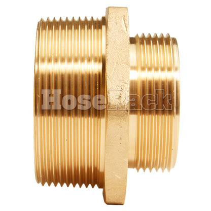 Brass 3" NPT to 2 1/2" NPSH Double Male (Hex)