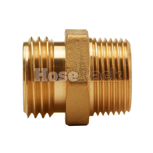 Brass 1" NH to 1" NPT Double Male (Hex)