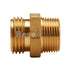 Brass 1" NH to 1" NPT Double Male (Hex)