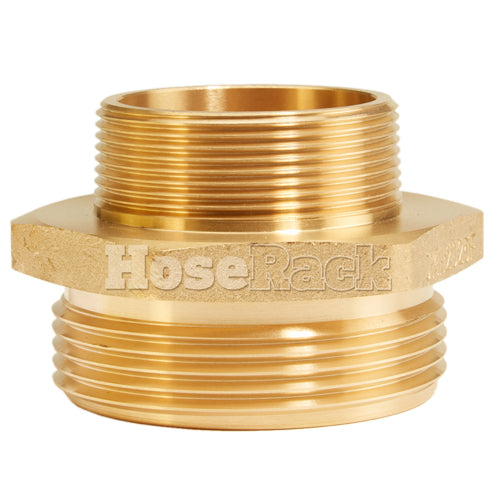 Brass 2 1/2" NH to 2" NPT Double Male (Hex)