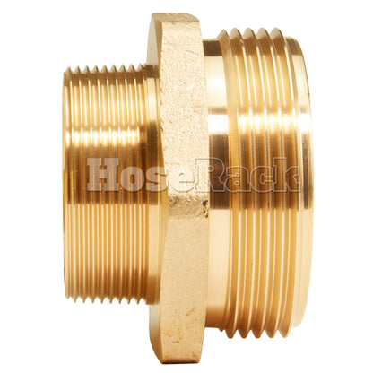 Brass 2 1/2" NH to 2" NPT Double Male (Hex)