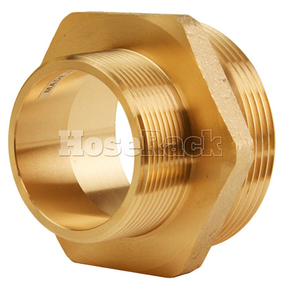 Brass 2 1/2" NH to 2" NPT Double Male (Hex)