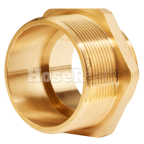 Brass 3" NPT to 2 1/2" NH Double Male (Hex)