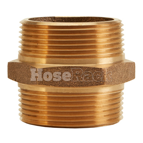 Brass 2" NPT to 2" NPT Double Male (Hex)