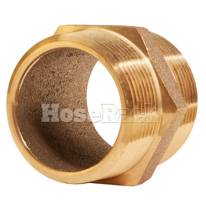 Brass 2" NPT to 2" NPT Double Male (Hex)