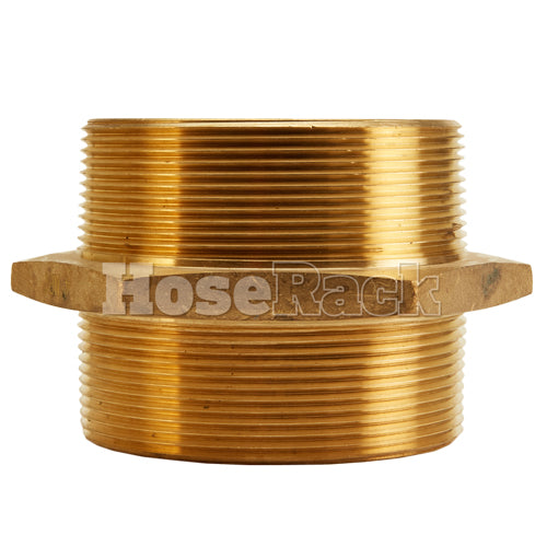 Brass 4" NPT to 4" NPT Double Male (Hex)