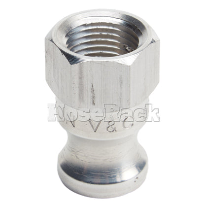 Aluminum 1/2" Male Camlock x 1/2" Female NPT