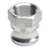 Aluminum 3/4" Male Camlock x 3/4" Female NPT