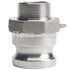 Aluminum 2" Male Camlock x 1 1/2" Male NPT