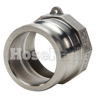 Stainless Steel 2 1/2" Male Camlock x 2 1/2" Female NPT